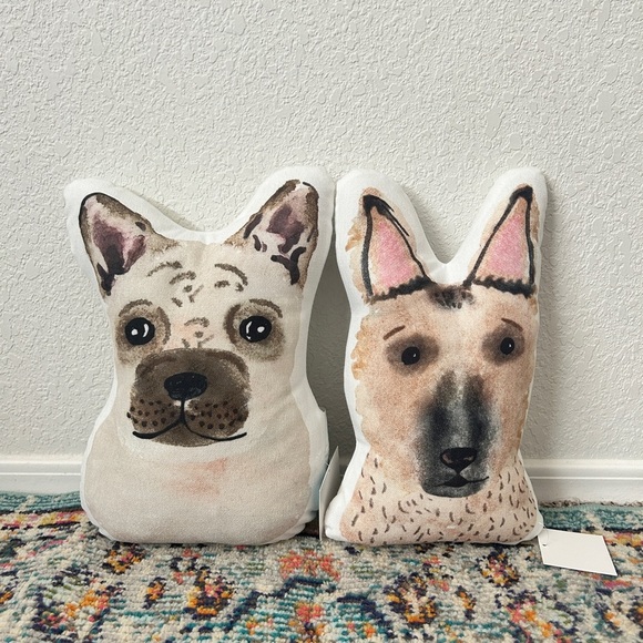 German Shepherd, Dog Face Plush Pillow- NWT - Picture 8 of 8